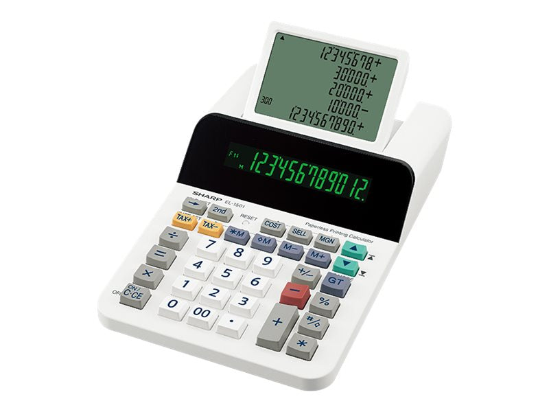 SHARP EL1501  12 DIGIT PAPERLESS PRINT CALC