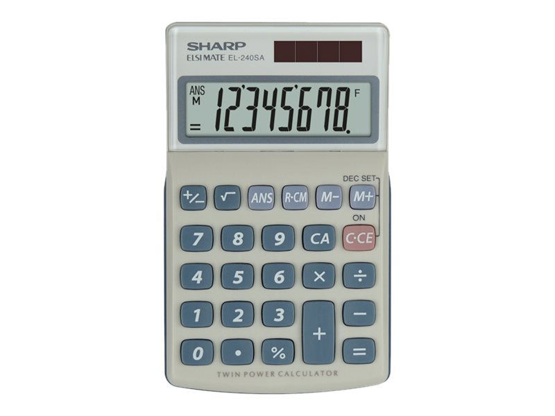 SHARP EL240SAB  8 DIGIT HANDHELD CALC/LAST CALL