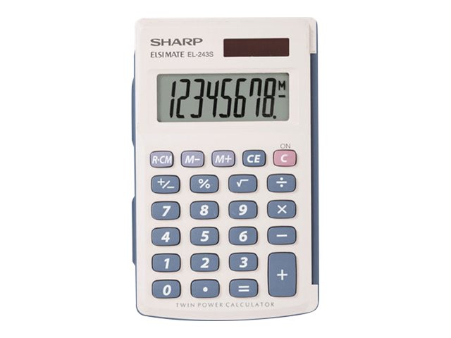 SHARP EL243SB  8 DIGIT POCKET CALC/HINGED COVER