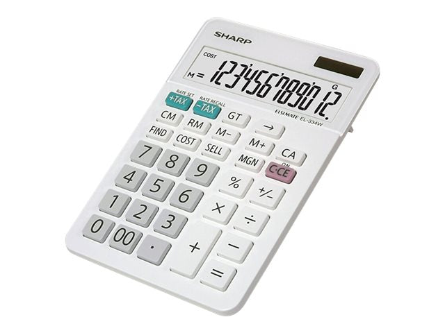 SHARP EL334W 12 DIGIT MINI-DESKTOP BASIC CALC