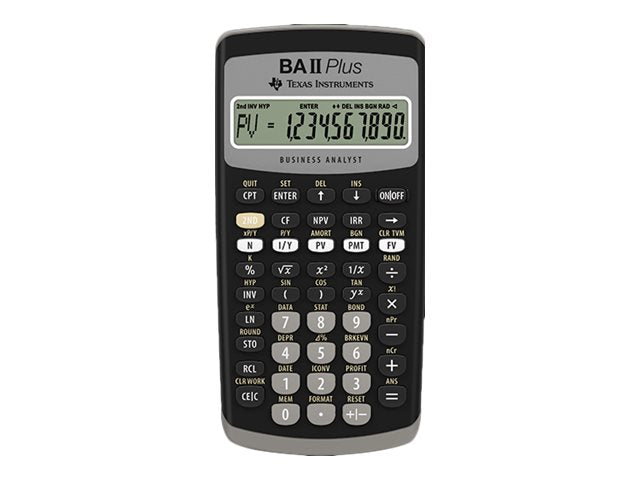 TEXAS TI-BA II PLUS ADVANCED FINANCIAL CALC