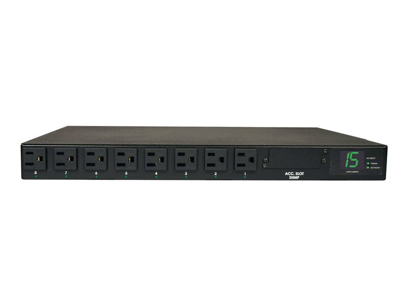 TRIPPLITE 1U 8-OUT TAA 1400W ATS METERED PDU