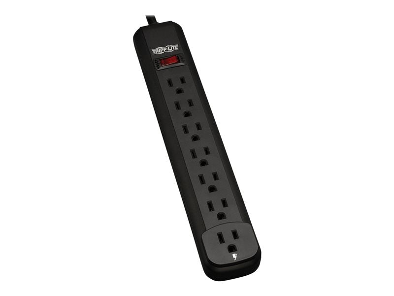 TRIPPLITE 12" / 25' CORD 7-OUTLET POWER STRIP-BLK
