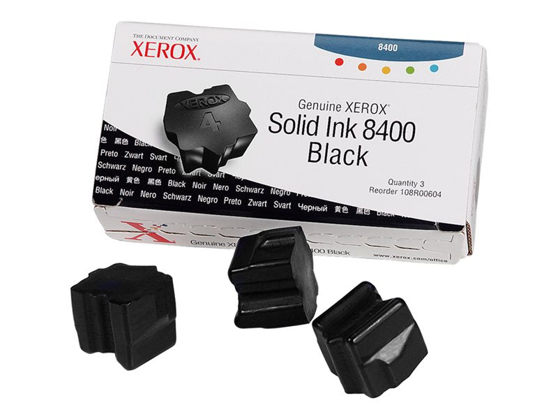 XEROX PHASER 8400  3PK SD BLACK INK STICKS