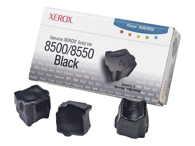 XEROX PHASER 8500  3PK SD BLACK INK STICKS