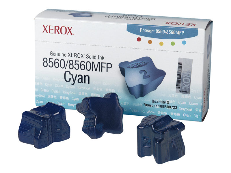 XEROX PHASER 8560  3PK SD CYAN INK STICKS