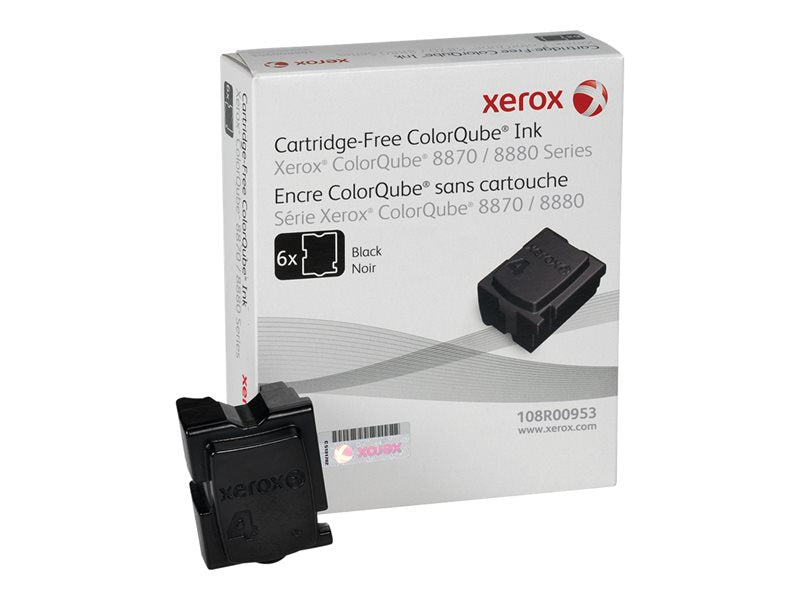 XEROX COLORQUBE 8870DN  6PK SD BLACK INK STICKS