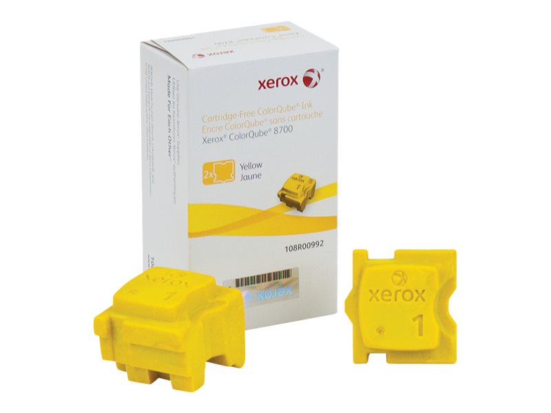 XEROX COLORQUBE 8700  2PK SD YELLOW INK STICK